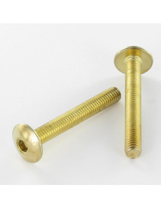 Tornillo poelier cabeza redonda ancha M6X80 llave de 4...