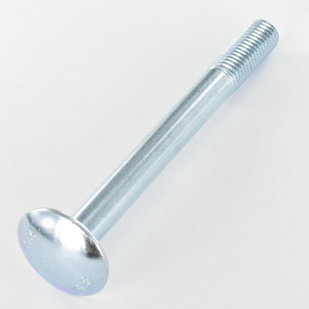 1 x Tornillo metales poelier cabeza redonda ancha sin EMPR 12X120 roscado en 30 Clase 8.8 Acero cincado blanco