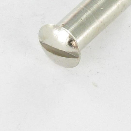 1 x Tuerca encuadernador cabeza fresada abombada ranura M4X12 5X16 Latón cromo