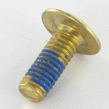 1 x Tornillo poelier cabeza redonda ancha M6X12 llave de 4 Acero cincado blanco Freno rosca