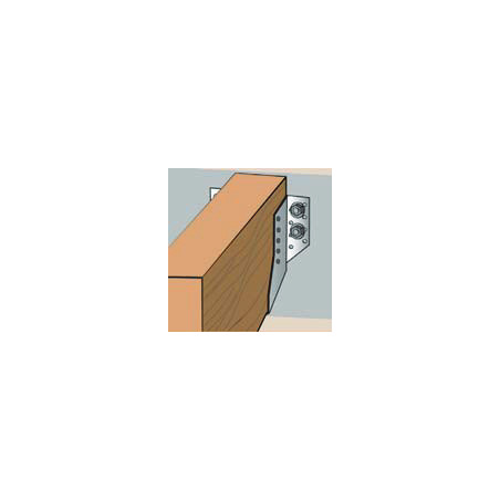 1 x Colgador de vigueta en forma de U con Aletas exterior sendzimir 63X158