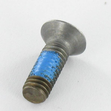 1 x Tornillo metales cabeza fresada/testa svasat Pozi PZ4 M5X16 Acero cincado blanco + freno Varilla roscada