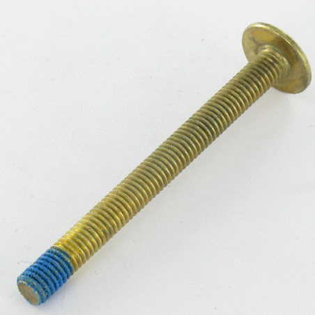 1 x Tornillo poelier cabeza redonda ancha M6X65 llave de 4 Acero latonado Freno rosca