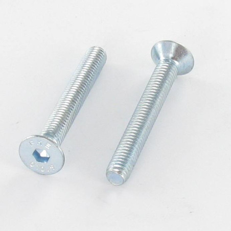 1 x Tornillo metales FHC cabeza fresada cavidad hexagonal hueca M10X16 roscado total clase 10.9 llave de 6 Acero cincado