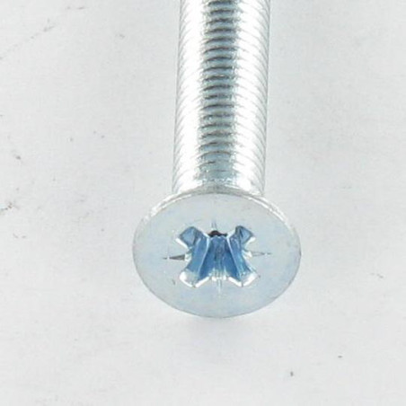 1 x Tornillo metales cabeza fresada/testa svasat Pozi PZ5 M6X35 Acero cincado blanco