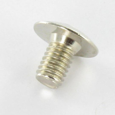 1 x Tornillo poelier cabeza redonda ancha M6X25 llave de 4 Acero niquelado