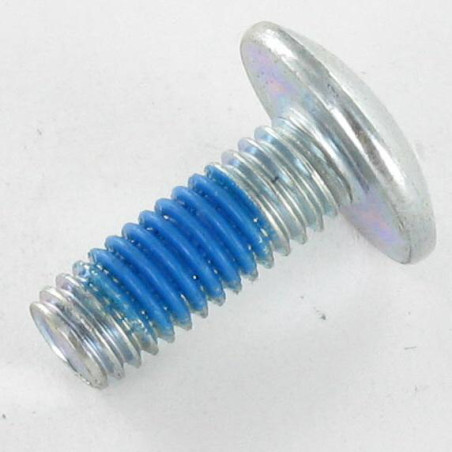 1 x Tornillo poelier cabeza redonda ancha M6X16 llave de 4 Acero cincado blanco Freno rosca
