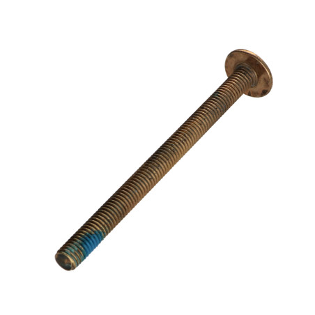 1 x Tornillo poelier cabeza redonda ancha M6X80 llave de 4 Acero latonado Freno rosca