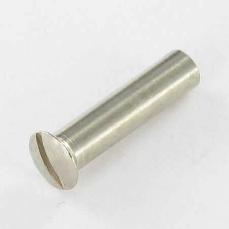 1 x Tuerca encuadernador cabeza fresada abombada ranura M4X13 5.4X24 Latón