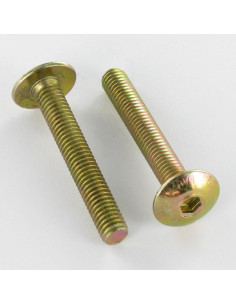 Tornillo poelier cabeza redonda ancha M6X75 llave de 4...