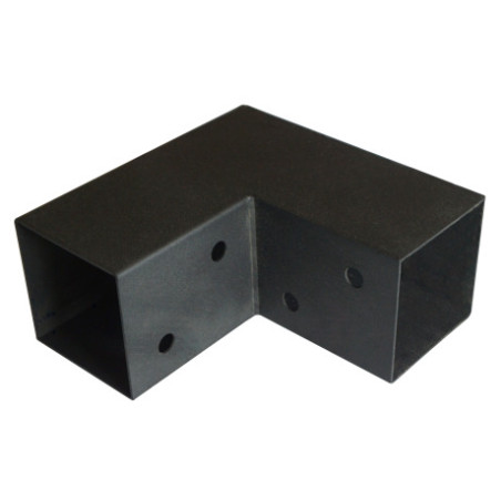 1 x Conector platina de ensamblaje EXPRESAR en L Acero cincado negro 122X226X224