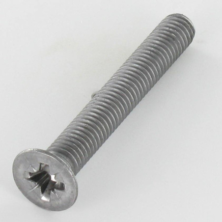 1 x Tornillo metales cabeza fresada/testa svasat Pozi PZ5 M6X45 Acero bruto