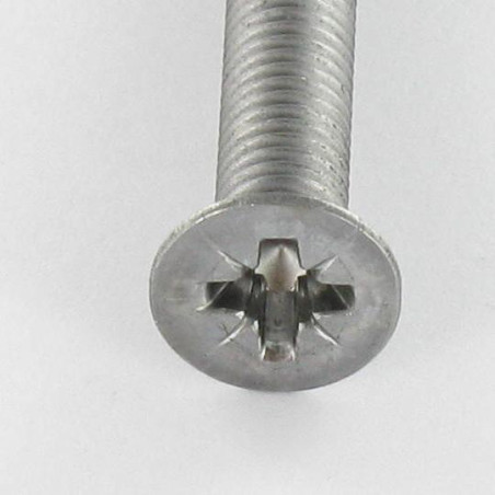1 x Tornillo metales cabeza fresada/testa svasat Pozi PZ5 M6X45 Acero bruto