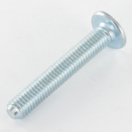 1 x Tornillo poelier cabeza redonda ancha M8X55 llave de 5 Acero cincado blanco punta guía