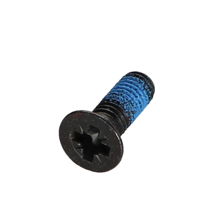 1 x Tornillo metales cabeza fresada/testa svasat Pozi PZ5 M6X18 Acero cincado negro Freno rosca 360°