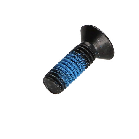1 x Tornillo metales cabeza fresada/testa svasat Pozi PZ5 M6X18 Acero cincado negro Freno rosca 360°