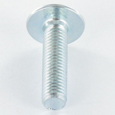 1 x Tornillo poelier cabeza redonda ancha M8X55 llave de 5 Acero cincado blanco