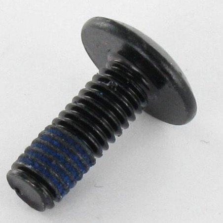 1 x Tornillo poelier cabeza redonda ancha M6X16 llave de 4 Acero cincado negro Freno rosca