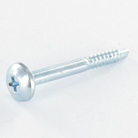 1 x Tornillo autoperforante cabeza cilíndrica abombada phillips 2.9X29 Acero cincado blanco