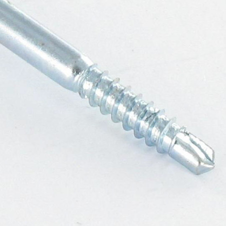 1 x Tornillo autoperforante cabeza cilíndrica abombada phillips 2.9X29 Acero cincado blanco