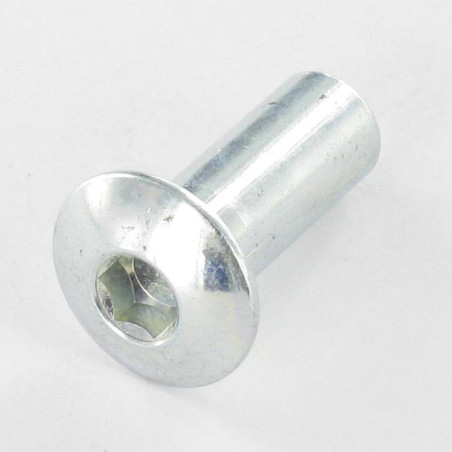 1 x Tuerca encuadernador cabeza abombada llave de 5 M6X16.5 8X20 Acero cincado blanco
