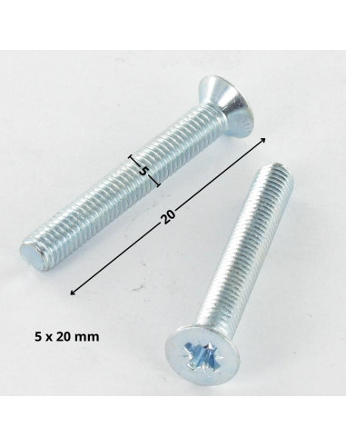 1 x Tornillo metales cabeza fresada/testa...