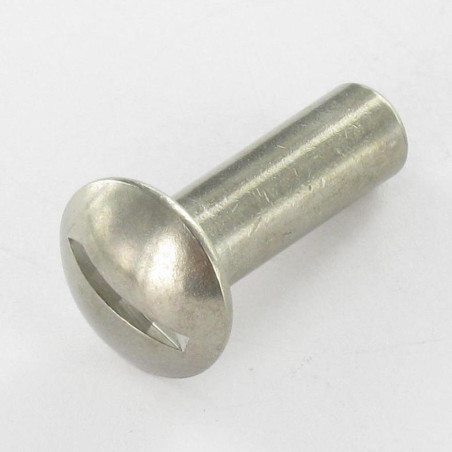 1 x Tuerca encuadernador cabeza abombada ranura 8X25 M6X24 Inox