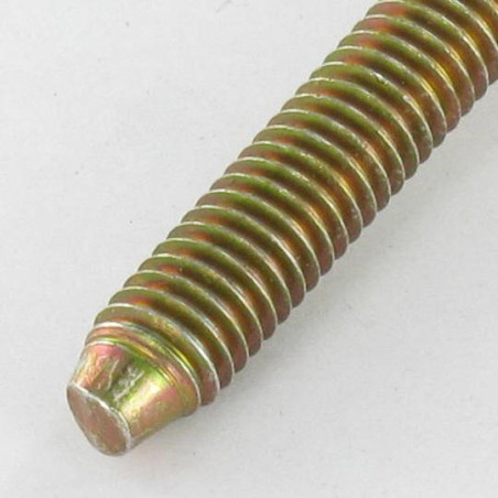 1 x Tornillo poelier cabeza redonda ancha hexagonal hueco M6X47 roscado en 32 punta cónica Bicromato