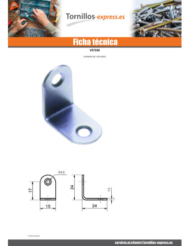 1 x Escuadra de fijación 31X20X21 Acero cincado...