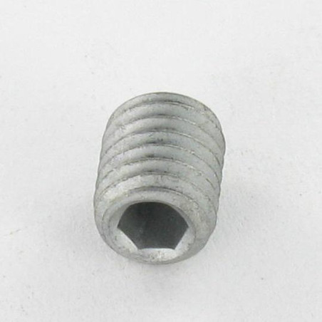 1 x Tornillo metales sin cabeza seis lados hueco llave de 4 M8X10 punta convexa Acero bruto GEOMET 500A