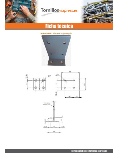 1 x Placa 66X99 Gris TABLET+LENTEJUELAS