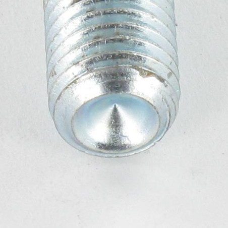 1 x Tornillo metales sin cabeza seis lados hueco llave de 4 M8X16 punta convexa Acero cincado blanco