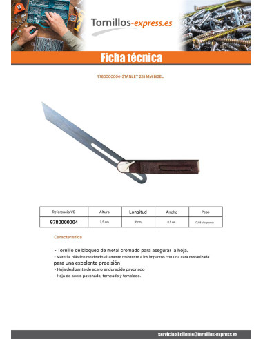1 x Falsa Escuadra STANLEY 228 MM