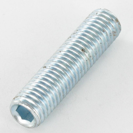 1 x Tornillo metales sin cabeza seis lados hueco llave de 5 M10X20 punta convexa Acero cincado blanco