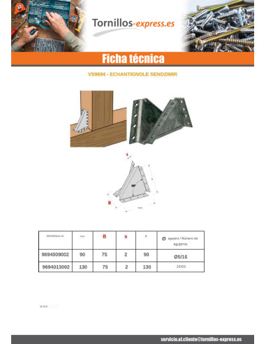 1 x Colgador de viga sin ala sendzimir 130X130X7