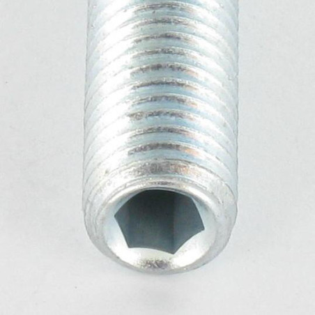 1 x Tornillo metales sin cabeza seis lados hueco llave de 5 M10X50 punta convexa Acero cincado blanco