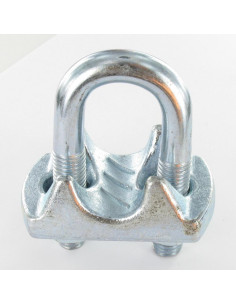 Sujetacable Estribo Acero cincado blanco para Cable 16