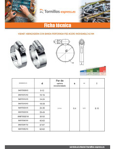 Abrazadera banda perforada 13 diámetro 197 con 217 Inox W4 2