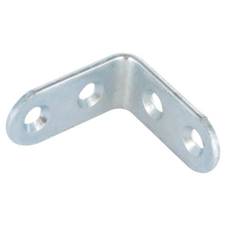 1 x Escuadra 100X100X20 4 agujeros diámetro 4.5 Acero cincado blanco