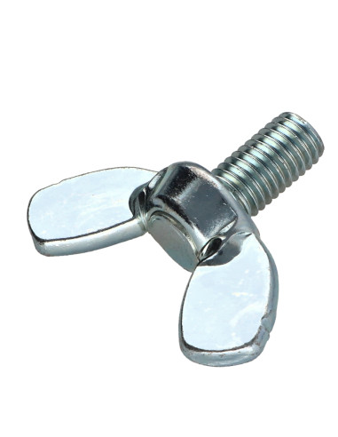 1 x Tornillo mariposa M10X20 Acero cincado blanco