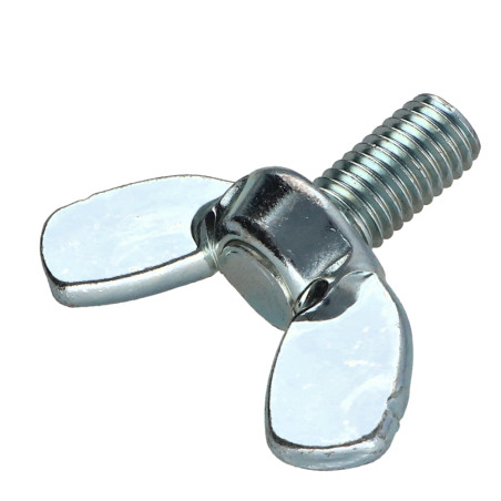 1 x Tornillo mariposa M10X20 Acero cincado blanco