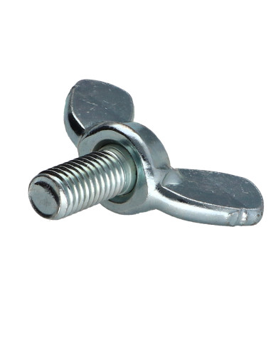 1 x Tornillo mariposa M10X20 Acero cincado blanco