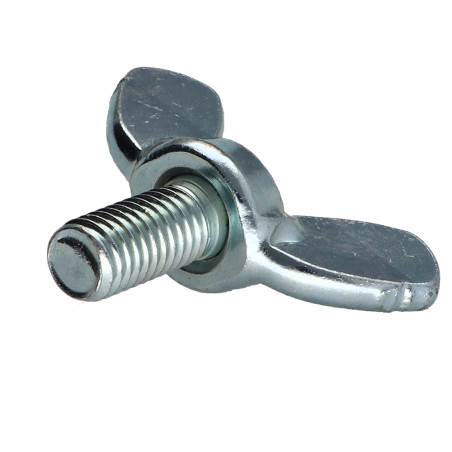 1 x Tornillo mariposa M10X20 Acero cincado blanco