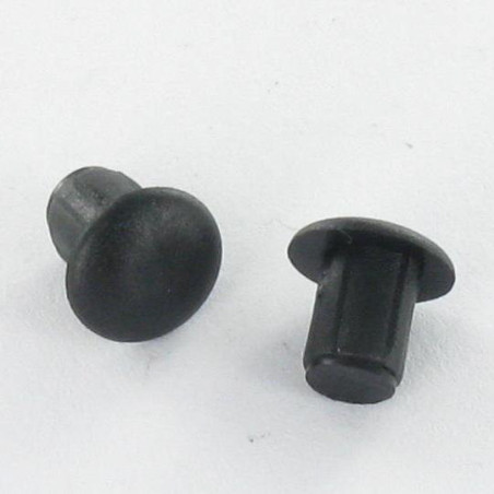 1 x Tapón diámetro del cuerpo 6 diámetro de cabeza: 8 longitud bajo cabeza 5.4 polietileno negro