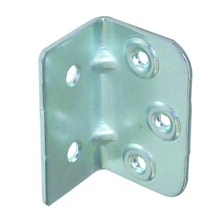 1 x Escuadra de fijación reforzada estampada 640x400x20 Acero cincado blanco