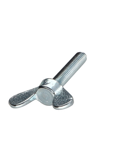 1 x Tornillo mariposa M6X30 Acero cincado blanco