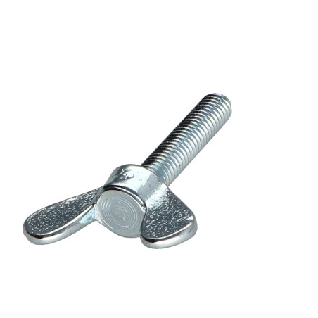 1 x Tornillo mariposa M6X16 Acero cincado blanco