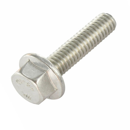 1 x Tornillo metales cabeza hexagonal resalto reborde dentado M12X40 Inoxidable A4