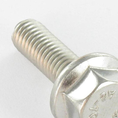 1 x Tornillo metales cabeza hexagonal resalto reborde dentado M12X30 Inoxidable A4