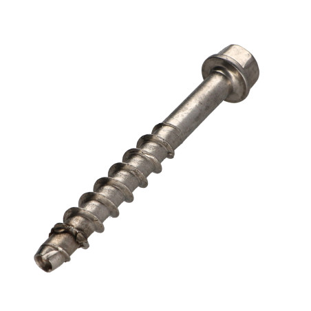 1 x Tornillo hormigón cabeza hexagonal S13 Inoxidable A4 12X100 roscado en 15